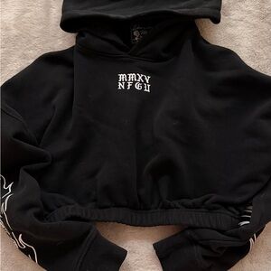 Darc Sport Black Hoodie crop Sweater